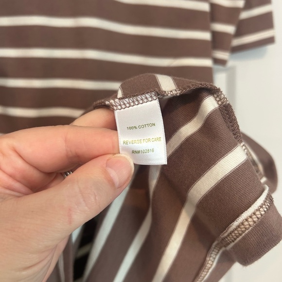 Garnet Hill 100% cotton bateau neck striped dress size 8 - Picture 5 of 7